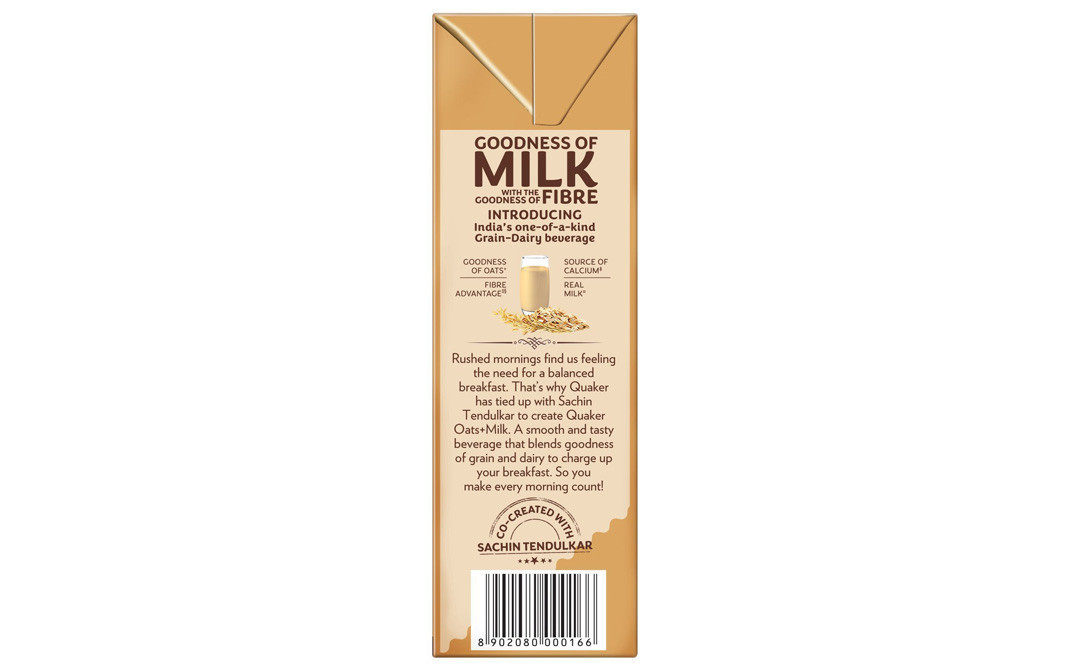 Quaker Oats + Milk Almond Flavour   Tetra Pack  180 millilitre